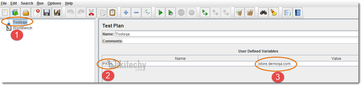  defining variables in jmeter testplan